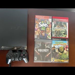 PlayStation 3+ controller+2 PS3 games and 2 PS2 games